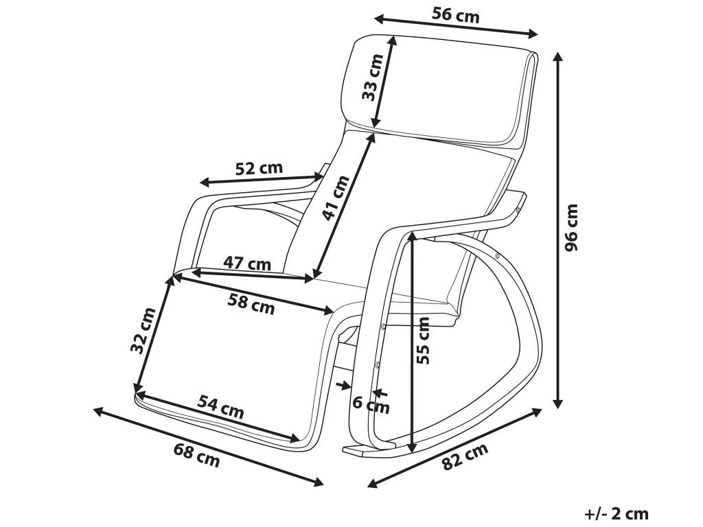 Fauteuil à Bascule Ivoire WESTON 5 Fauteuil à Bascule Ivoire WESTON – Image 3