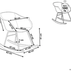 Chaise à Bascule Blanche HARMONY -Promos Fauteora Magasin fauteuil 16682453