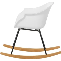 Chaise à Bascule Blanche HARMONY -Promos Fauteora Magasin fauteuil 16682457