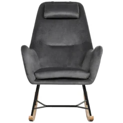 Chaise à Bascule Grise Foncée ARRIE -Promos Fauteora Magasin fauteuil 16683067