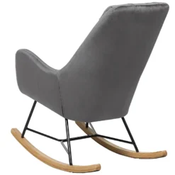 Chaise à Bascule Grise Foncée ARRIE -Promos Fauteora Magasin fauteuil 16683069