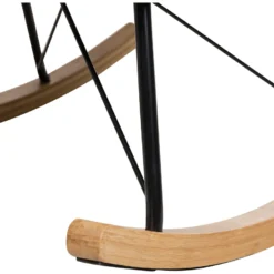 Chaise à Bascule En Velours Gris Foncé ELLAN -Promos Fauteora Magasin fauteuil 16683235