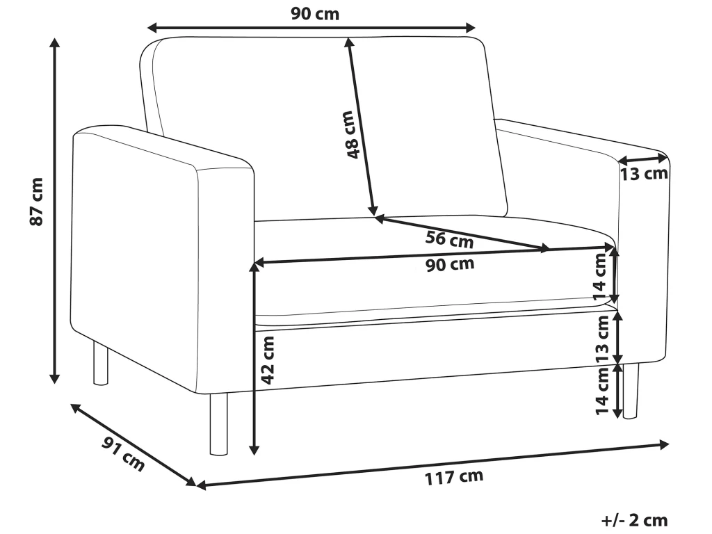 Fauteuil En Cuir PU Beige SAVALEN 5 Fauteuil En Cuir PU Beige SAVALEN – Image 3
