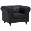 Fauteuil En Tissu Noir CHESTERFIELD Big -Promos Fauteora Magasin fauteuil 17174919