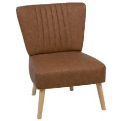 Fauteuil En Cuir PU Marron VAASA