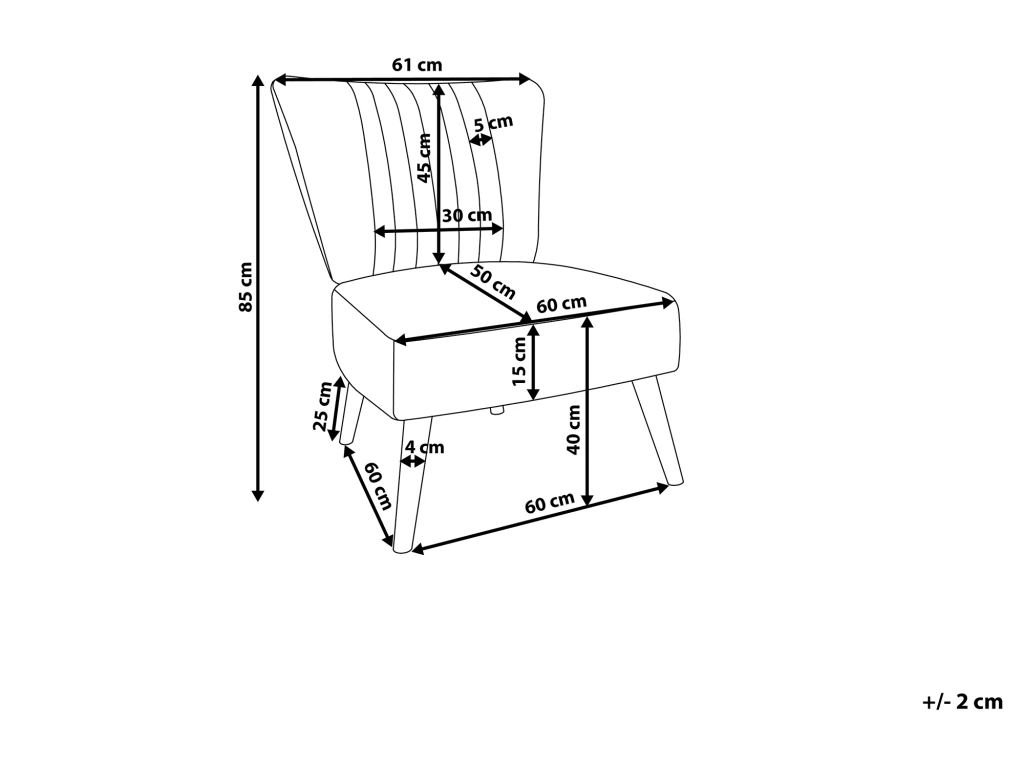 Fauteuil En Cuir PU Marron VAASA 5 Fauteuil En Cuir PU Marron VAASA – Image 3