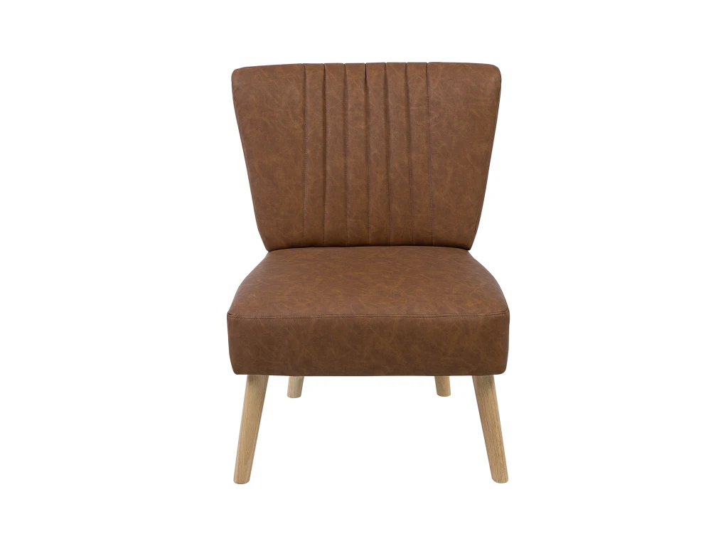 Fauteuil En Cuir PU Marron VAASA 6 Fauteuil En Cuir PU Marron VAASA – Image 4