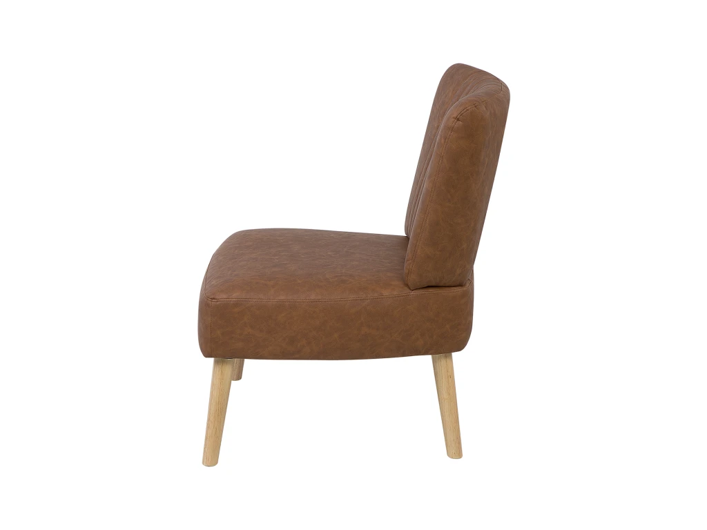 Fauteuil En Cuir PU Marron VAASA 7 Fauteuil En Cuir PU Marron VAASA – Image 5