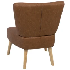 Fauteuil En Cuir PU Marron VAASA 16 Fauteuil En Cuir PU Marron VAASA -Promos Fauteora Magasin fauteuil 17180487