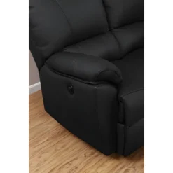 Fauteuil Relax électrique En Cuir MARCIS - Noir -Promos Fauteora Magasin fauteuil 173248