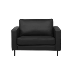 Fauteuil En Cuir Noir SAVALEN -Promos Fauteora Magasin fauteuil 17469447