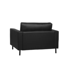 Fauteuil En Cuir Noir SAVALEN -Promos Fauteora Magasin fauteuil 17469449
