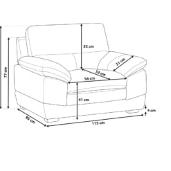 Fauteuil En Cuir PU Marron HORTEN -Promos Fauteora Magasin fauteuil 17469643
