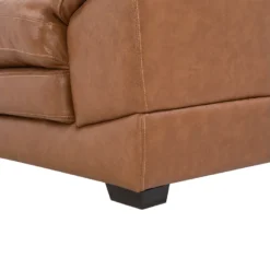 Fauteuil En Cuir PU Marron HORTEN -Promos Fauteora Magasin fauteuil 17469653
