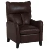Fauteuil Inclinable En Tissu Marron ROYSTON -Promos Fauteora Magasin fauteuil 17475505