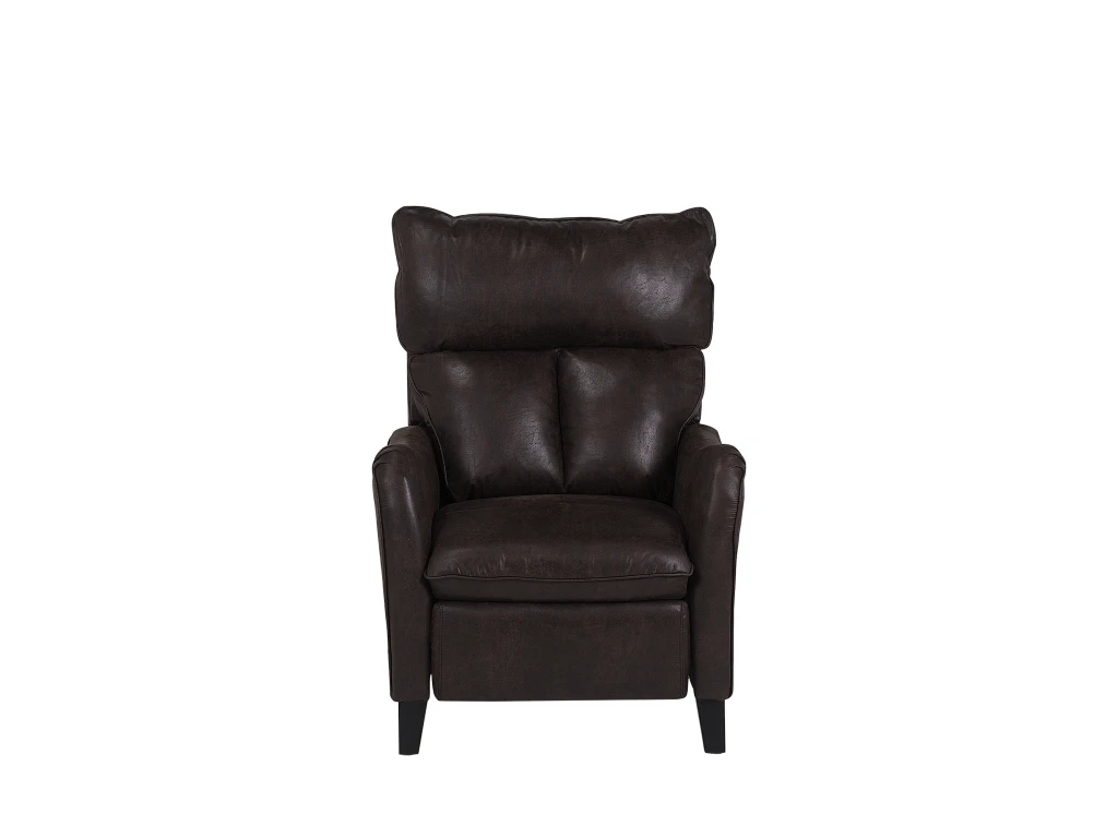 Fauteuil Inclinable En Tissu Marron ROYSTON 7 Fauteuil Inclinable En Tissu Marron ROYSTON – Image 5