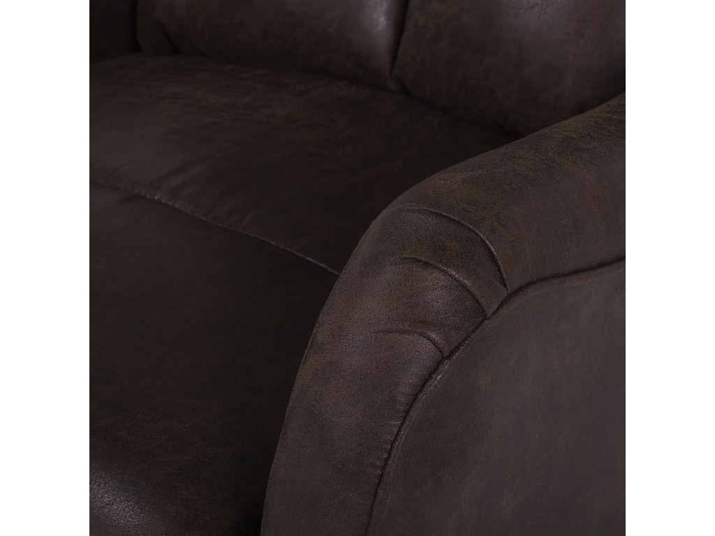 Fauteuil Inclinable En Tissu Marron ROYSTON 11 Fauteuil Inclinable En Tissu Marron ROYSTON – Image 9