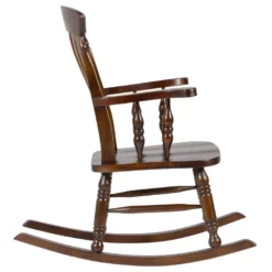 FLAMINGO - Fauteuil à Bascule En Bois D'acajou Couleur Marron -Promos Fauteora Magasin fauteuil 17597869