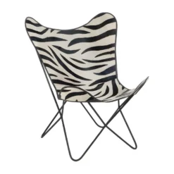 Chaise Lounge Peau De Zèbre Piétement épingle - HOHA