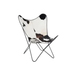 Chaise Lounge Peau De Vache Piétement épingle - HOHA
