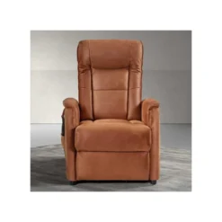 Fauteuil Relax électrique Releveur Microfibre Cognac - VENIO