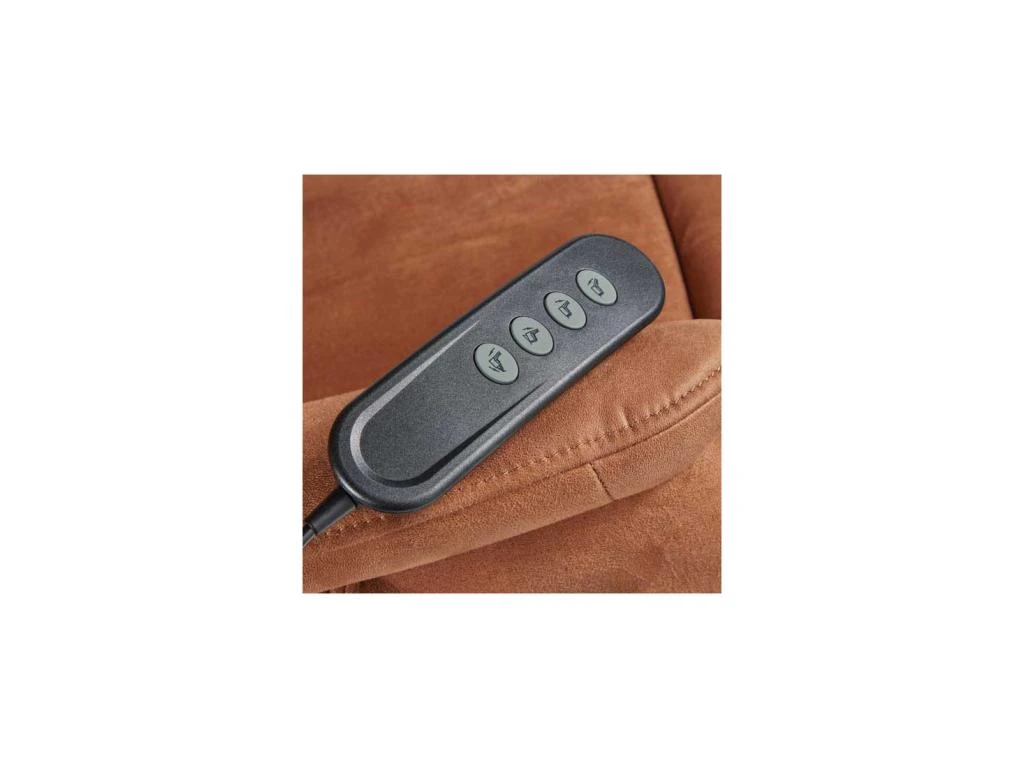 Fauteuil Relax électrique Releveur Microfibre Cognac - VENIO 8 Fauteuil Relax électrique Releveur Microfibre Cognac - VENIO – Image 6