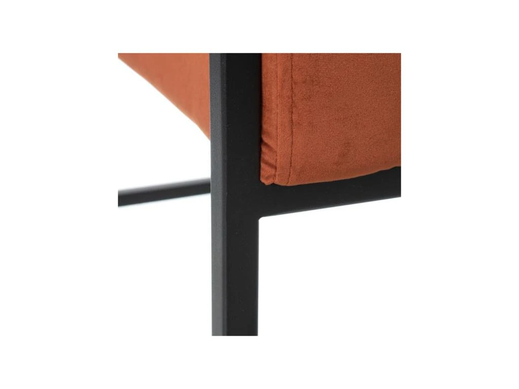 Fauteuil Terracotta Velours/Métal - JYAMITI 8 Fauteuil Terracotta Velours/Métal - JYAMITI – Image 6