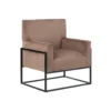 Fauteuil Taupe Velours/Métal - JYAMITI -Promos Fauteora Magasin fauteuil 17628815