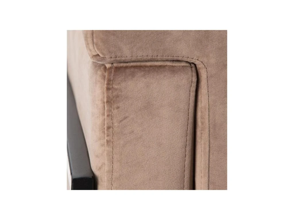 Fauteuil Taupe Velours/Métal - JYAMITI 7 Fauteuil Taupe Velours/Métal - JYAMITI – Image 5
