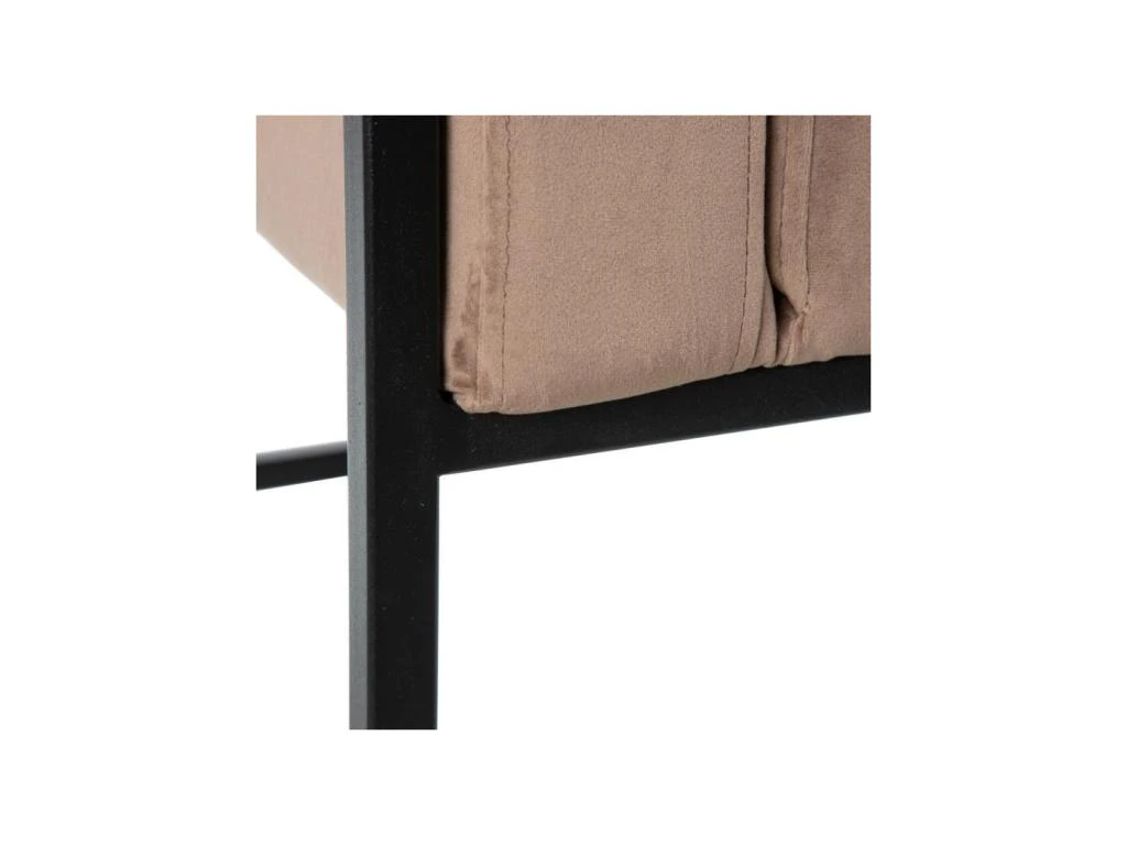 Fauteuil Taupe Velours/Métal - JYAMITI 8 Fauteuil Taupe Velours/Métal - JYAMITI – Image 6