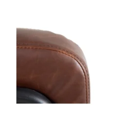Fauteuil Vintage Métal/Simili Cuir Marron - NANEL -Promos Fauteora Magasin fauteuil 17789449