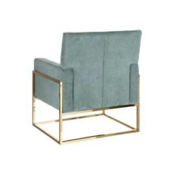 Fauteuil Métal Doré/Tissu Vert D'eau - NOFOA -Promos Fauteora Magasin fauteuil 17789519