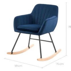 Rocking-chair Isola En Velours Bleu 11 Rocking-chair Isola En Velours Bleu -Promos Fauteora Magasin fauteuil 17797401