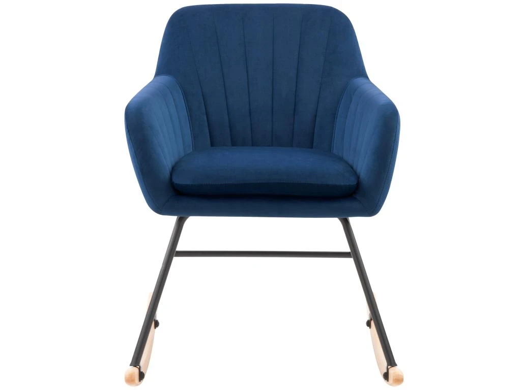 Rocking-chair Isola En Velours Bleu 6 Rocking-chair Isola En Velours Bleu – Image 4