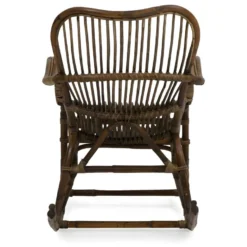 Rocking Chair Vintage En Rotin Rattan -Promos Fauteora Magasin fauteuil 17971831