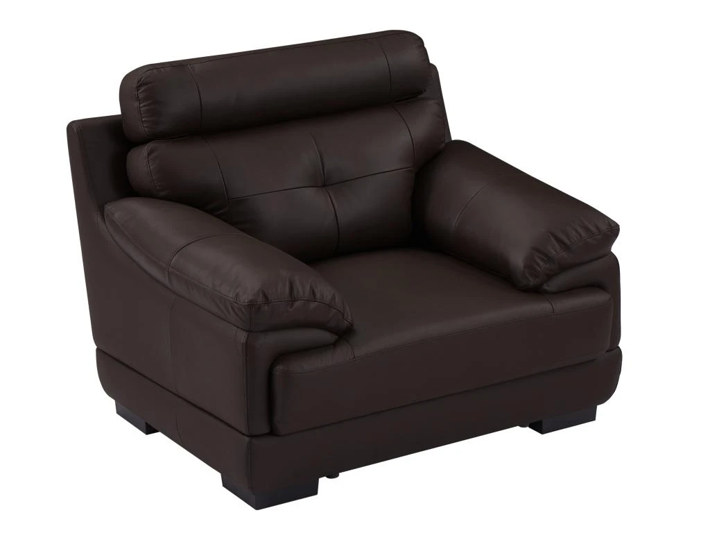 Fauteuil En Cuir De Buffle MANUELLA - Marron 4 Fauteuil En Cuir De Buffle MANUELLA - Marron – Image 2