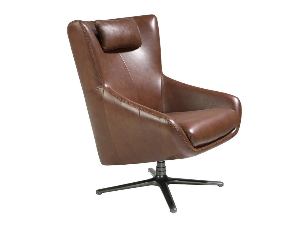 Fauteuil Pivotant En Cuir Brun 5089 ANGEL CERDA 3 Fauteuil Pivotant En Cuir Brun 5089 ANGEL CERDA