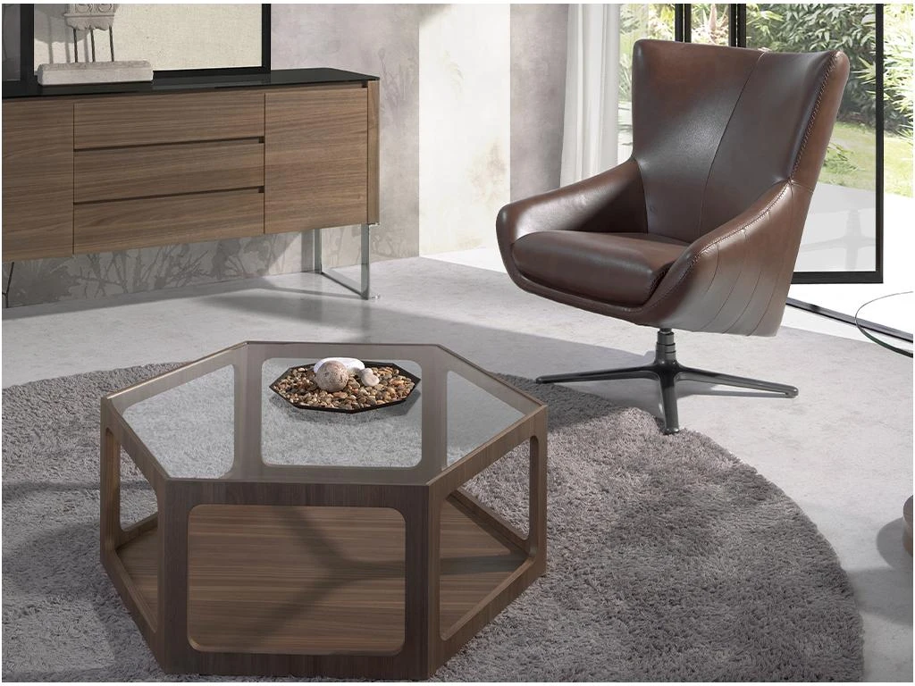 Fauteuil Pivotant En Cuir Brun 5089 ANGEL CERDA 5 Fauteuil Pivotant En Cuir Brun 5089 ANGEL CERDA – Image 3