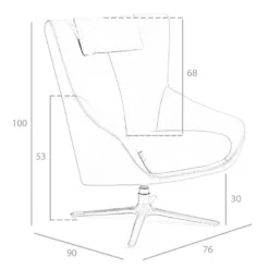 Fauteuil Pivotant En Cuir Brun 5089 ANGEL CERDA 16 Fauteuil Pivotant En Cuir Brun 5089 ANGEL CERDA -Promos Fauteora Magasin fauteuil 18428919