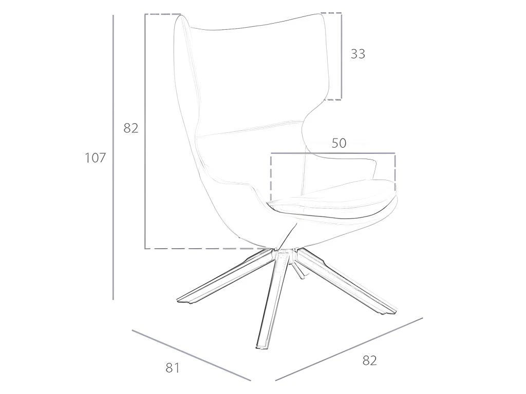Fauteuil Pivotant En Croûte De Cuir 5072 ANGEL CERDA 7 Fauteuil Pivotant En Croûte De Cuir 5072 ANGEL CERDA – Image 5
