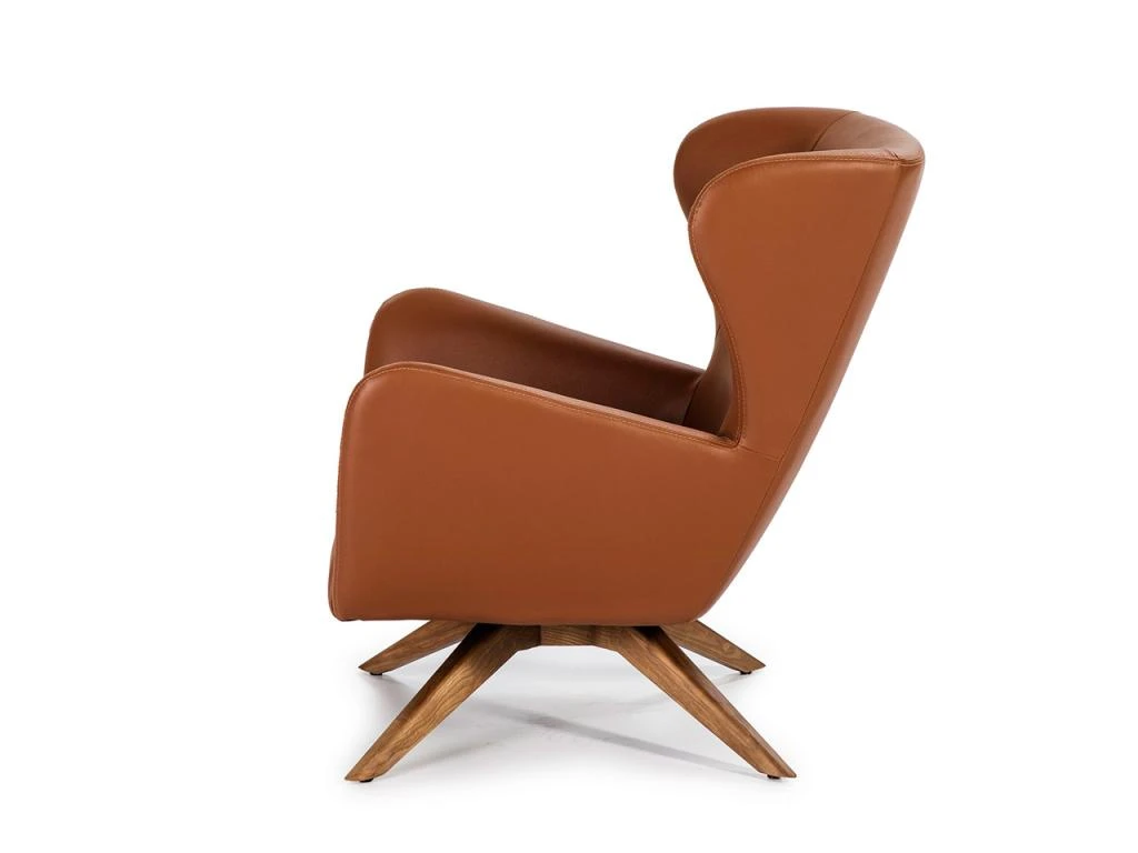 Fauteuil Pivotant En Croûte De Cuir Et Bois 5038 ANGEL CERDA 8 Fauteuil Pivotant En Croûte De Cuir Et Bois 5038 ANGEL CERDA – Image 6