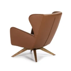 Fauteuil Pivotant En Croûte De Cuir Et Bois 5038 ANGEL CERDA 18 Fauteuil Pivotant En Croûte De Cuir Et Bois 5038 ANGEL CERDA -Promos Fauteora Magasin fauteuil 18428977
