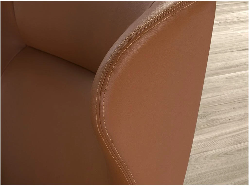 Fauteuil Pivotant En Croûte De Cuir Et Bois 5038 ANGEL CERDA 10 Fauteuil Pivotant En Croûte De Cuir Et Bois 5038 ANGEL CERDA – Image 8