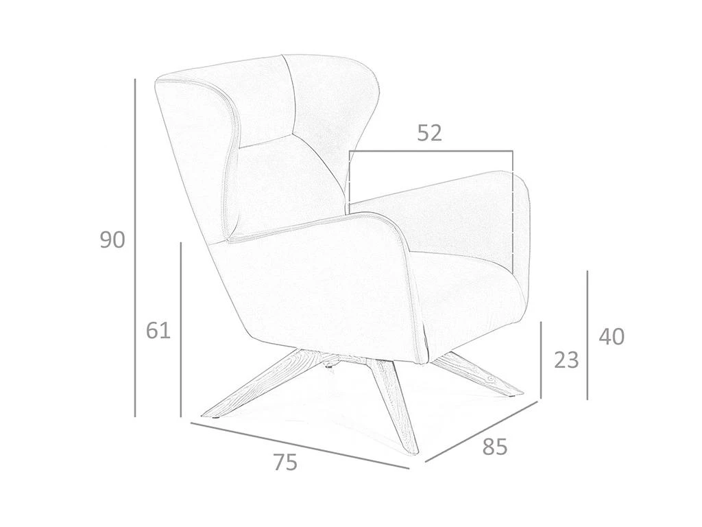 Fauteuil Pivotant En Croûte De Cuir Et Bois 5038 ANGEL CERDA 11 Fauteuil Pivotant En Croûte De Cuir Et Bois 5038 ANGEL CERDA – Image 9