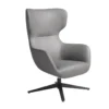 Fauteuil Pivotant En Croûte De Cuir Gris 5101 ANGEL CERDA 1 Fauteuil Pivotant En Croûte De Cuir Gris 5101 ANGEL CERDA -Promos Fauteora Magasin fauteuil 18429097
