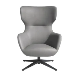 Fauteuil Pivotant En Croûte De Cuir Gris 5101 ANGEL CERDA -Promos Fauteora Magasin fauteuil 18429099