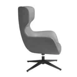 Fauteuil Pivotant En Croûte De Cuir Gris 5101 ANGEL CERDA -Promos Fauteora Magasin fauteuil 18429107