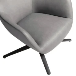 Fauteuil Pivotant En Croûte De Cuir Gris 5101 ANGEL CERDA -Promos Fauteora Magasin fauteuil 18429111