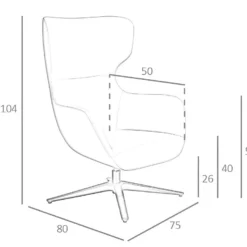 Fauteuil Pivotant En Croûte De Cuir Gris 5101 ANGEL CERDA -Promos Fauteora Magasin fauteuil 18429113
