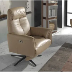 Fauteuil Relax Pivotant En Cuir Arena 5086 ANGEL CERDA -Promos Fauteora Magasin fauteuil 18429407